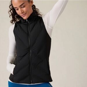 Athleta Inlet Black Puffer Vest, 1X